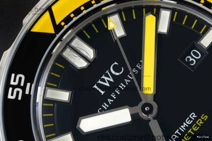 MIROTIME 0815 Bright Aquatimer Automatic SS RSF 1:1 Best Edition Black Yellow Dial on Black Rubber Strap A 7068